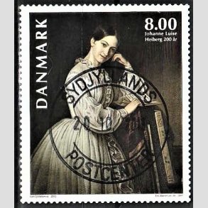 FRIMRKER DANMARK | 2012 - AFA 1718 - Johanne Luise Heiberg - 8,00 Kr. flerfarvet - Pragt Stemplet