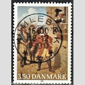 FRIMRKER DANMARK | 1990 - AFA 978 - Tordenskiold 300 ret - 3,50 Kr. flerfarvet - Pragt Stemplet Humlebk