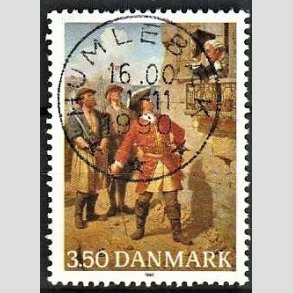 FRIMRKER DANMARK | 1990 - AFA 978 - Tordenskiold 300 ret - 3,50 Kr. flerfarvet - Pragt Stemplet Humlebk