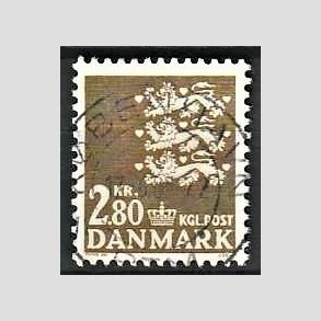 FRIMRKER DANMARK | 1975 - AFA 587 - Rigsvben 2,80 Kr. olivenbrun - Pragt Stemplet