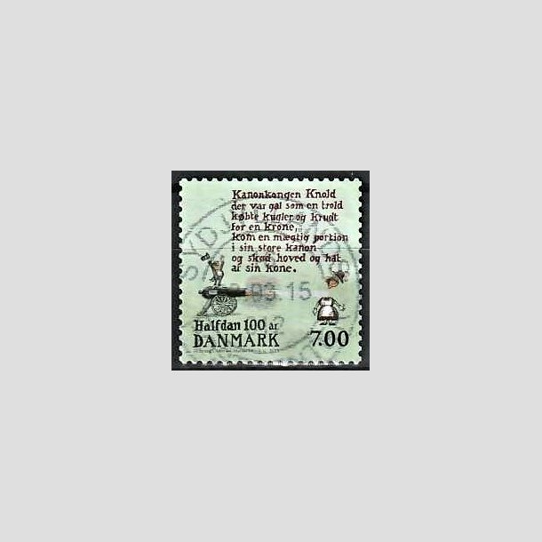 FRIMRKER DANMARK | 2015 - AFA 1804 - Halfdan Rasmussen - 7,00 Kr. flerfarvet - Pragt Stemplet