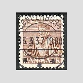 FRIM�RKER DANMARK | 1936 - AFA 231 - Reformationen 10 �re brun - Lux Stemplet S�nderborg