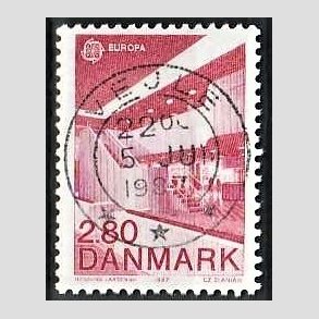 FRIM�RKER DANMARK | 1987 - AFA 882 - Europam�rker - 2,80 Kr. r�d - Pragt Stemplet Vejle
