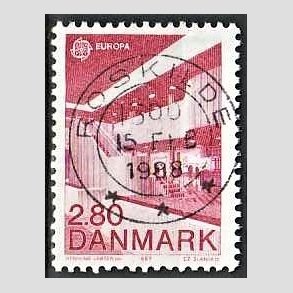 FRIM�RKER DANMARK | 1987 - AFA 882 - Europam�rker - 2,80 Kr. r�d - Pragt Stemplet Roskilde