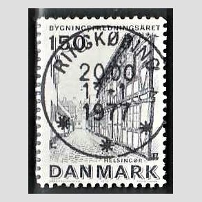FRIM�RKER DANMARK | 1975 - AFA 593 - Bygningsfredning - 150 �re bl�gr� - Pragt Stemplet Ringk�bing
