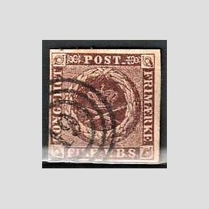 FRIMRKER DANMARK | 1851-54 - AFA 1 - 4 R.B.S - Stemplet (ikke trykbestemt)