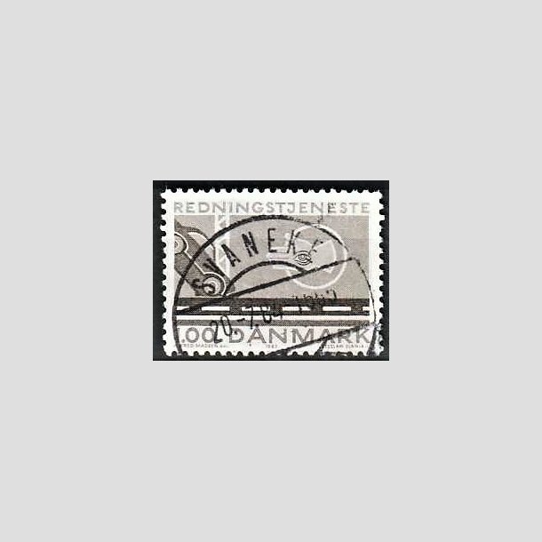 FRIMRKER DANMARK | 1983 - AFA 782 - Redningstjenester - 1,00 Kr. brun - Pragt Stemplet Svaneke
