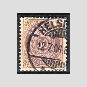 FRIM�RKER DANMARK | 1895 - AFA 30B - 3K - 50 �re brun/lilla - Stemplet