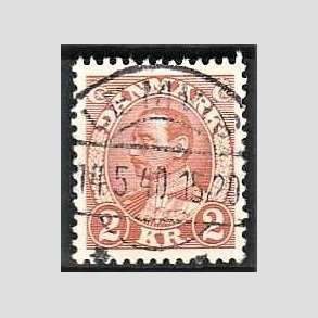 FRIMRKER DANMARK | 1934 - AFA 212 - Chr. X 2 Kr. brunrd - Lux Stemplet Lemvig