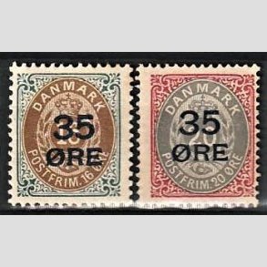 FRIMRKER DANMARK | 1912  - AFA 60,61 - 35 res Provisorier - Ubrugt
