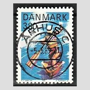 FRIM�RKER DANMARK | 1985 - AFA 837 - Sport - 3,80 Kr. flerfarvet - Pragt Stemplet �rhus C