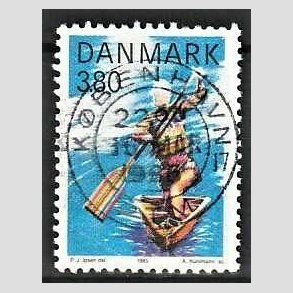 FRIM�RKER DANMARK | 1985 - AFA 837 - Sport - 3,80 Kr. flerfarvet - Pragt Stemplet K�benhavn