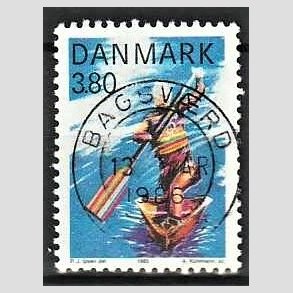 FRIM�RKER DANMARK | 1985 - AFA 837 - Sport - 3,80 Kr. flerfarvet - Pragt Stemplet Bagsv�rd