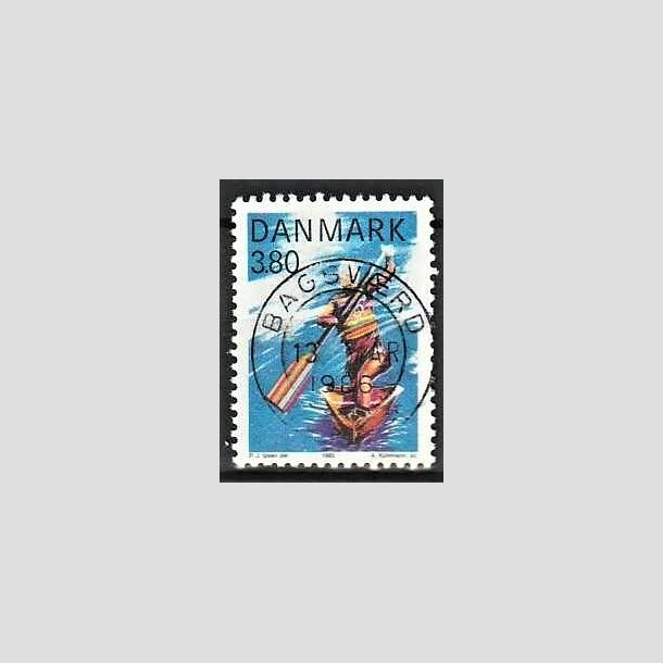 FRIMRKER DANMARK | 1985 - AFA 837 - Sport - 3,80 Kr. flerfarvet - Pragt Stemplet Bagsvrd