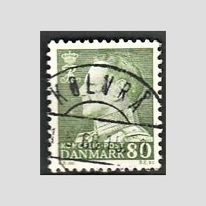 FRIMRKER DANMARK | 1967 - AFA 462F - Fr. IX 80 re grn - Lux Stemplet Klvr
