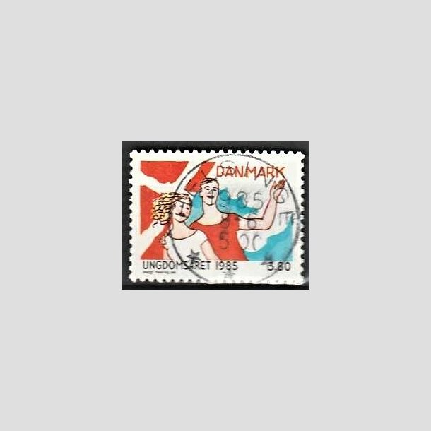 FRIMRKER DANMARK | 1985 - AFA 828 - Ungdomsr - 3,80 Kr. flerfarvet - Pragt Stemplet Helsinge