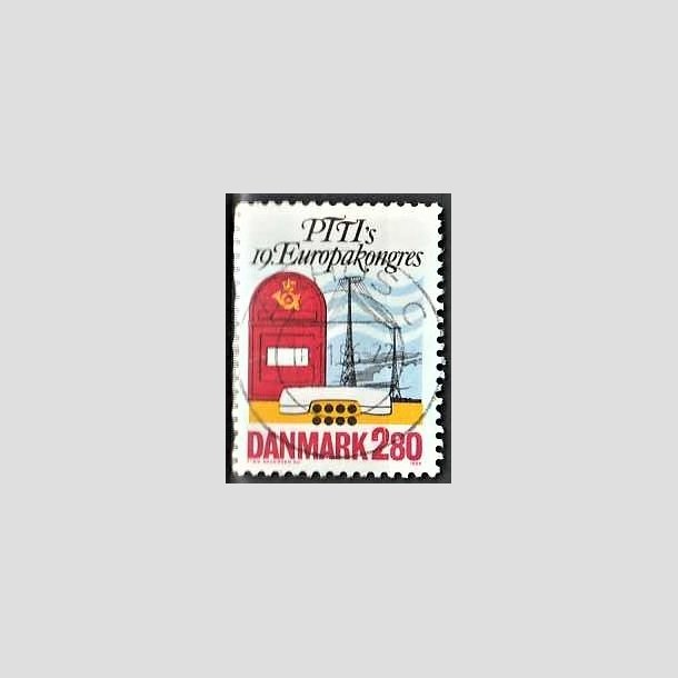 FRIMRKER DANMARK | 1986 - AFA 863 - Europakongres i Kbenhavn - 2,80 Kr. flerfarvet - Pragt Stemplet rhus C