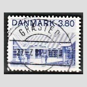 FRIM�RKER DANMARK | 1987 - AFA 883 - Europam�rker - 3,80 Kr. bl� - Pragt Stemplet Gr�sted
