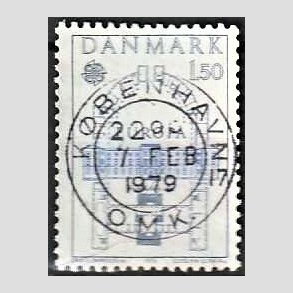 FRIM�RKER DANMARK | 1978 - AFA 659 - Europam�rker - 1,50 Kr. bl� - Pragt Stemplet K�benhavn