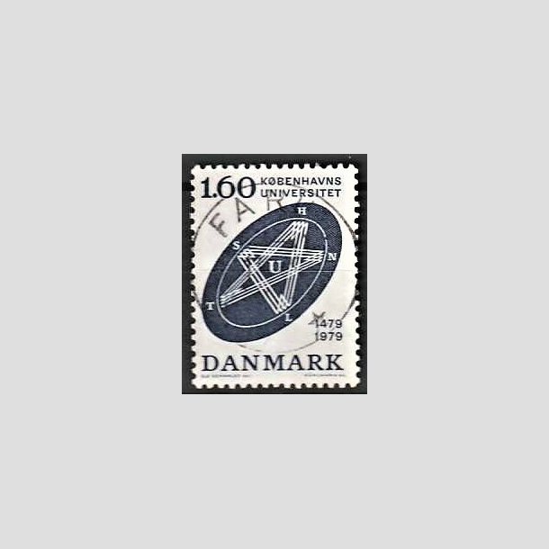 FRIMRKER DANMARK | 1979 - AFA 674 - Kbenhavns Universitet 500 r - 1,60 Kr. bl - Lux Stemplet Farum