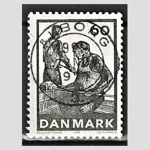 FRIM�RKER DANMARK | 1976 - AFA 627 - Dansk glasproduktion - 60 �re gr�sort - Pragt Stemplet �lborg