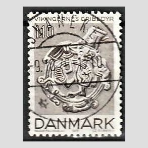 FRIM�RKER DANMARK | 1979 - AFA 684 - Vikingetiden - 1,10 Kr. brun - Pragt Stemplet Svaneke