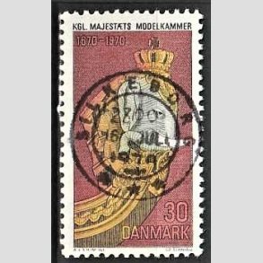 FRIM�RKER DANMARK | 1970 - AFA 498 - Orlogsmuseet 300 �r - 30 �re flerfarvet - Pragt Stemplet Silkeborg