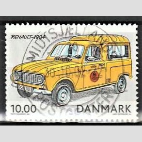 FRIM�RKER DANMARK | 2002 - AFA 1323 - Postk�ret�jer - 10,00 Kr. flerfarvet - Pragt Stemplet