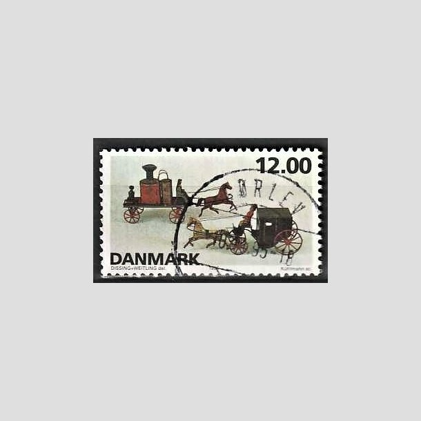 FRIMRKER DANMARK | 1995 - AFA 1106 - Dansk legetj - 12,00 Kr. flerfarvet - Pragt Stemplet Grlev