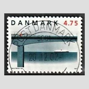 FRIM�RKER DANMARK | 1997 - AFA 1145 - Jernbaneforbindelsen p� Storeb�lt - 4,75 Kr. flerfarvet - Pragt Stemplet 