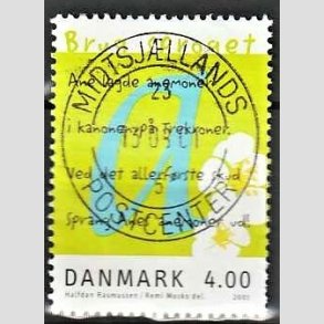 FRIMRKER DANMARK | 2001 - AFA 1281 - Brug sproget - 4,00 Kr. flerfarvet - Pragt Stemplet