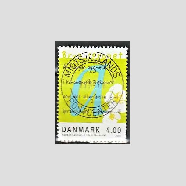FRIMRKER DANMARK | 2001 - AFA 1281 - Brug sproget - 4,00 Kr. flerfarvet - Pragt Stemplet