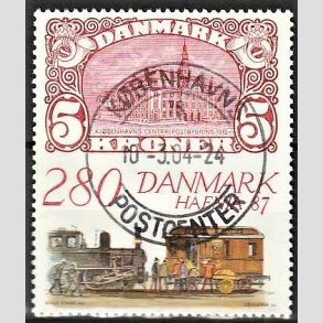 FRIMRKER DANMARK | 1987 - AFA 888 - Hafnia 87 - 2,80 Kr. flerfarvet - Lux Stemplet 