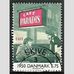 FRIMRKER DANMARK | 2000 - AFA 1259 - 1900-tallet. Serie 3. - 6,75 Kr. Dansk film 1950. - Pnt Stemplet