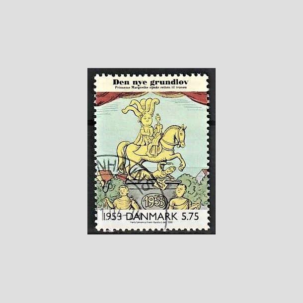 FRIMRKER DANMARK | 2000 - AFA 1258 - 1900-tallet. Serie 3. - 5,75 Kr. Bladtegning 1953 - Pnt Stemplet