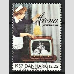 FRIMRKER DANMARK | 2000 - AFA 1260 - 1900-tallet. Serie 3. - 12,25 Kr. Kommunikation 1957 - Pnt Stemplet