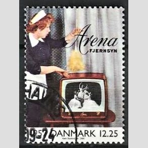 FRIMRKER DANMARK | 2000 - AFA 1260 - 1900-tallet. Serie 3. - 12,25 Kr. Kommunikation 1957 - Pnt Stemplet