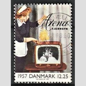 FRIMRKER DANMARK | 2000 - AFA 1260 - 1900-tallet. Serie 3. - 12,25 Kr. Kommunikation 1957 - Pnt Stemplet
