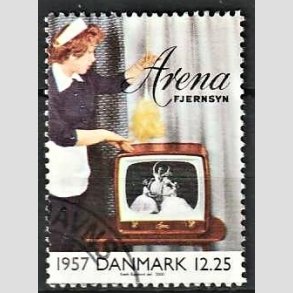 FRIMRKER DANMARK | 2000 - AFA 1260 - 1900-tallet. Serie 3. - 12,25 Kr. Kommunikation 1957 - Pnt Stemplet