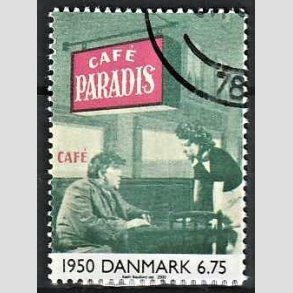 FRIMRKER DANMARK | 2000 - AFA 1259 - 1900-tallet. Serie 3. - 6,75 Kr. Dansk film 1950. - Pnt Stemplet