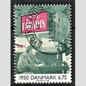 FRIMRKER DANMARK | 2000 - AFA 1259 - 1900-tallet. Serie 3. - 6,75 Kr. Dansk film 1950. - Stemplet