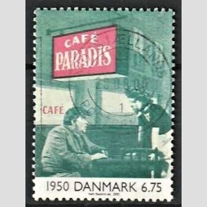 FRIMRKER DANMARK | 2000 - AFA 1259 - 1900-tallet. Serie 3. - 6,75 Kr. Dansk film 1950. - Stemplet