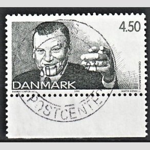FRIMRKER DANMARK | 1999 - AFA 1213 - Dansk Revy - 4,50 Kr. grn Osvald Helmut - Pnt Stemplet