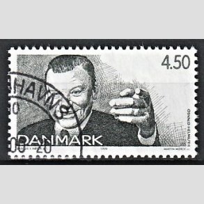 FRIMRKER DANMARK | 1999 - AFA 1213 - Dansk Revy - 4,50 Kr. grn Osvald Helmut - Pnt Stemplet
