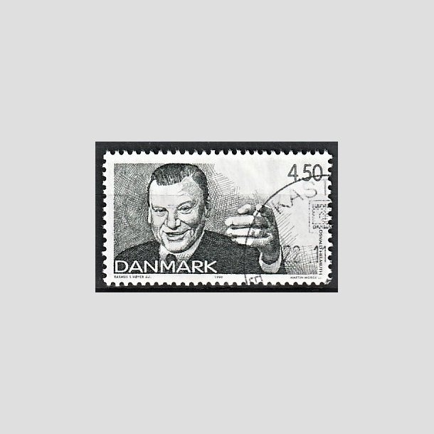 FRIMRKER DANMARK | 1999 - AFA 1213 - Dansk Revy - 4,50 Kr. grn Osvald Helmut - Pnt Stemplet