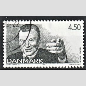 FRIMRKER DANMARK | 1999 - AFA 1213 - Dansk Revy - 4,50 Kr. grn Osvald Helmut - Pnt Stemplet
