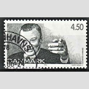 FRIMRKER DANMARK | 1999 - AFA 1213 - Dansk Revy - 4,50 Kr. grn Osvald Helmut - Pnt Stemplet