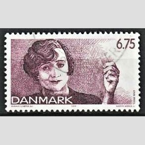 FRIMRKER DANMARK | 1999 - AFA 1215 - Dansk Revy - 6,75 Kr. lilla Liva Weel - Pnt Stemplet