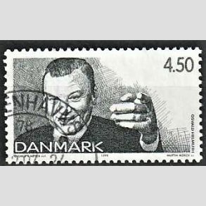 FRIMRKER DANMARK | 1999 - AFA 1213 - Dansk Revy - 4,50 Kr. grn Osvald Helmut - Pnt Stemplet