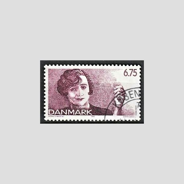 FRIMRKER DANMARK | 1999 - AFA 1215 - Dansk Revy - 6,75 Kr. lilla Liva Weel - Pnt Stemplet